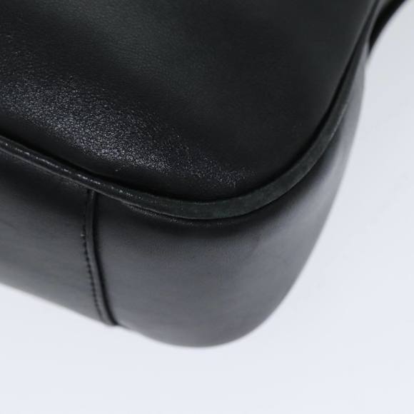 GUCCI Bamboo Hand Bag Leather 2way Black 001 1638 Auth 79644 - Picture 15 of 16